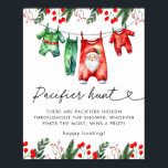 Winter Christmas Santa Baby shower Pacifier Hunt Poster<br><div class="desc">Voeg wat feestelijk plezier toe aan je baby shower met ons Winter Christmas Santa Baby shower Pacifier Hunt Poster. Dit speelse poster beschikt over een vrolijke kerstman omringd door winterse elementen zoals sneeuwvlokken, hulst en groen, perfect vastleggen van de vakantie geest. Gebruik het om gasten naar de speenjacht te leiden,...</div>