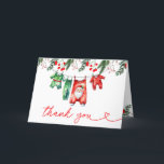 Winter Christmas Santa Baby shower Welkomstbord Bedankkaart<br><div class="desc">Spreek uw dankbaarheid uit met onze Winter Christmas Santa Baby shower Thank You Card, ontworpen om uw feestelijke feest perfect aan te vullen. Deze kaart is voorzien van een vrolijke kerstman, omringd door winterse details zoals sneeuwvlokken, hulst en elegant groen, in navolging van het thema van uw baby shower. Het...</div>