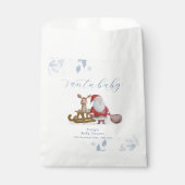 Winter Christmas Sleigh Moose Santa Baby Shower  Bedankzakje (Voorkant)