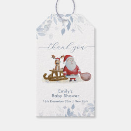 Winter Christmas Sleigh Moose Santa Baby Shower  Cadeaulabel