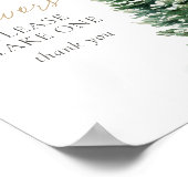 Winter Christmas Tree Baby shower Favorieten Teken Poster (Hoek)