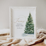 Winter Christmas Tree Baby shower Favorieten Teken Poster<br><div class="desc">Nodig vrienden en familie uit om een plezier te doen in uw baby shower met dit sierlijke winterthema.</div>