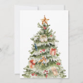 Winter Christmas Tree Christmas Party Kaart (Achterkant)