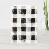 Winter Christmas Tree City Ice Skaters Buildings Kaart (Achterkant)