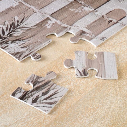 Winter Christmas Tree In Snow Legpuzzel (Zijkant)