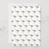 Winter Christmas Tree Tractor Bear Baby Shower Kaart (Achterkant)