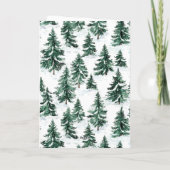 Winter Christmas Trees City Window Kaart (Achterkant)