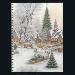Winter Christmas Village Notitieboek<br><div class="desc">Dit notitieboek heeft een schilderachtig wintertafereel en nodigt uit om je gedachten,  dromen en inspiraties te uiten te midden van de serene schoonheid van een met sneeuw bedekt dorpje tijdens het kerstseizoen.</div>