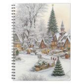 Winter Christmas Village Notitieboek (Voorkant)