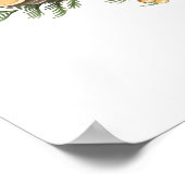 Winter Christmas Wreath Baby shower Welkom Poster (Hoek)