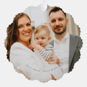 Winter Christmas Wreath with Photo  Ornament Kaart (Achterkant)