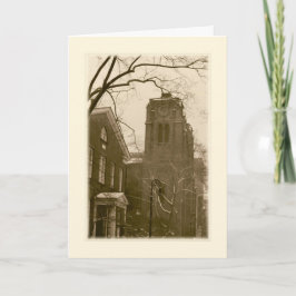 'Winter Church (NYC)' kerstkaart - Zegeningen Feestdagen Kaart