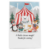 Winter Circus Animal Thank You Medium Cadeauzakje (Voorkant)
