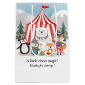 Winter Circus Animal Thank You Medium Cadeauzakje (Achterkant)