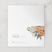 Winter Citrus Bloemen Elegante Kerstbruiloft Plaatskaartje (Buitenkant ongevouwen)