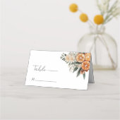 Winter Citrus Bloemen Elegante Kerstbruiloft Plaatskaartje (Voorkant)