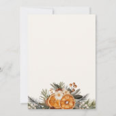 Winter Citrus Save The Date Christmas Wedding Kaart (Achterkant)