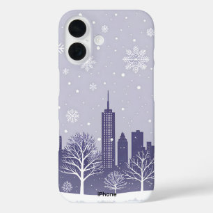 Winter City Snowflake iPhone 16 Hoesje