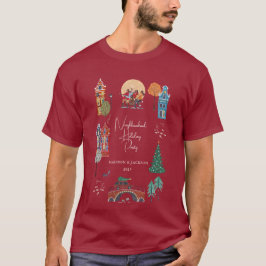 Winter City Vakantie Kerstfeest T-shirt