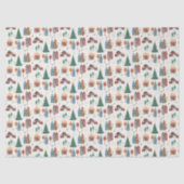 Winter City Vakantie Kerstfeest Tissuepapier (Voorkant)