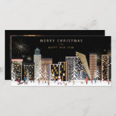 Winter City Wonderland Kerstscène met foto (Voorkant / Achterkant)