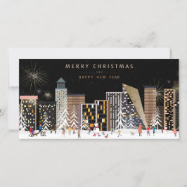 Winter City Wonderland Kerstscène met foto