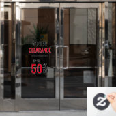Winter Clearance Liquidation Tot 50% OFF SALE Raamsticker (Kantoordeur)