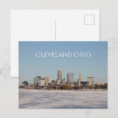 Winter Cleveland Silhouette Briefkaart (Voorkant / Achterkant)