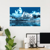 Winter Cliffs Poster (Thuiskantoor)