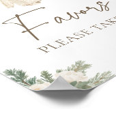 Winter Clothesline Baby Shower Favors Sign Poster (Hoek)