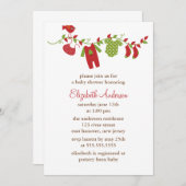 Winter Clothesline Baby shower Kaart (Voorkant / Achterkant)