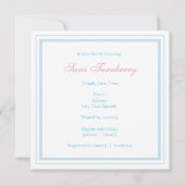 Winter Clothesline Baby shower Uitnodiging (Achterkant)