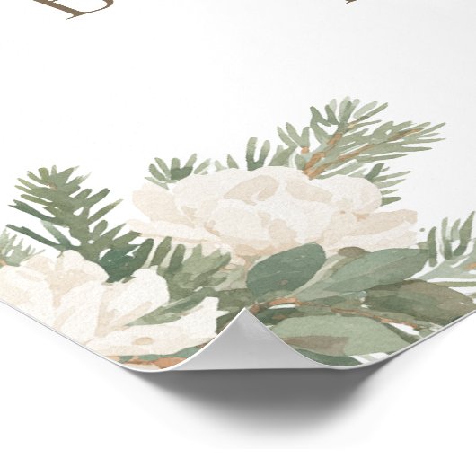 Winter Clothesline Baby Shower Welcome Sign Poster (Hoek)