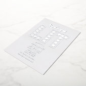 Winter Cloud Let's Get Lit Retro Christmas Party Folie Uitnodiging (Gedraaid)