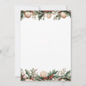 Winter Coastal Christmas Party Kaart (Achterkant)