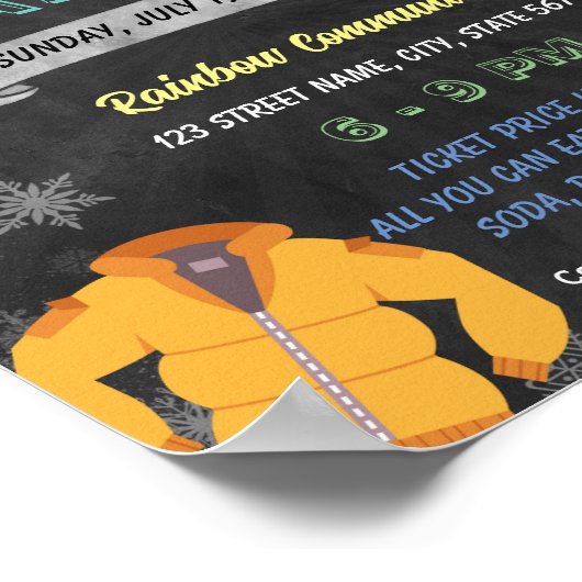 Winter Coat Drive evenement Sjabloon Poster (Hoek)