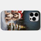 Winter Cocker Spaniel Caravan Kerstavontuur Case-Mate iPhone Case (Achterkant (horizontaal))
