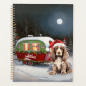 Winter Cocker Spaniel Caravan Kerstavontuur Planner (Voorkant)