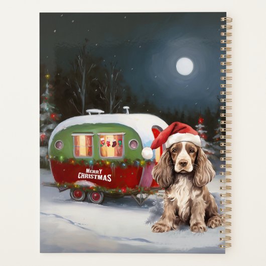 Winter Cocker Spaniel Caravan Kerstavontuur Planner (Achterkant)