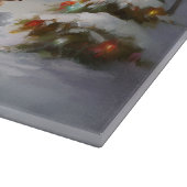 Winter Cocker Spaniel Caravan Kerstavontuur Snijplank (Hoek)