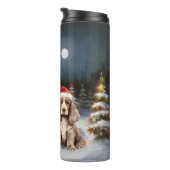 Winter Cocker Spaniel Caravan Kerstavontuur Thermosbeker (Geroteerd rechts)