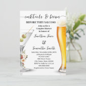 Winter Cocktail & Brews Before I do Couples Shower Kaart (Staand voorkant)
