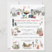 Winter Cocktail | Mountains & Martini’s Party Kaart (Voorkant)