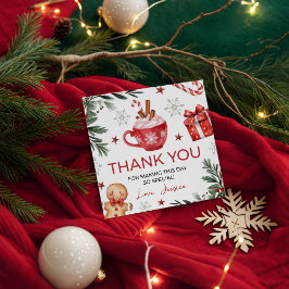 Winter Cocoa Birthday Favor Tag Bedankjes Labels