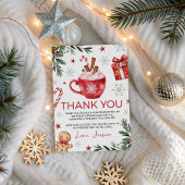 Winter Cocoa Birthday Thank You Card Kaart