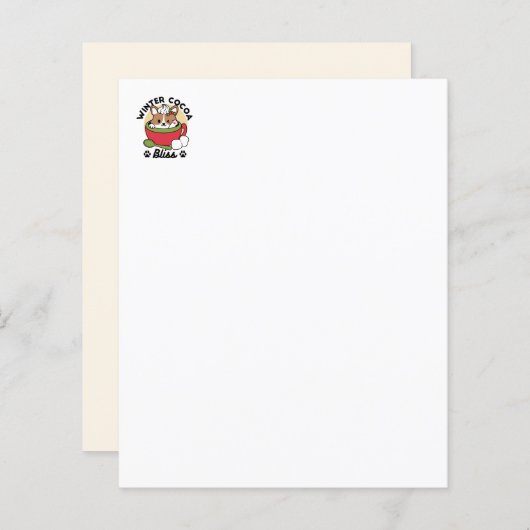 Winter Cocoa Bliss - Cute Hond in Mok Design (Voorkant / Achterkant)