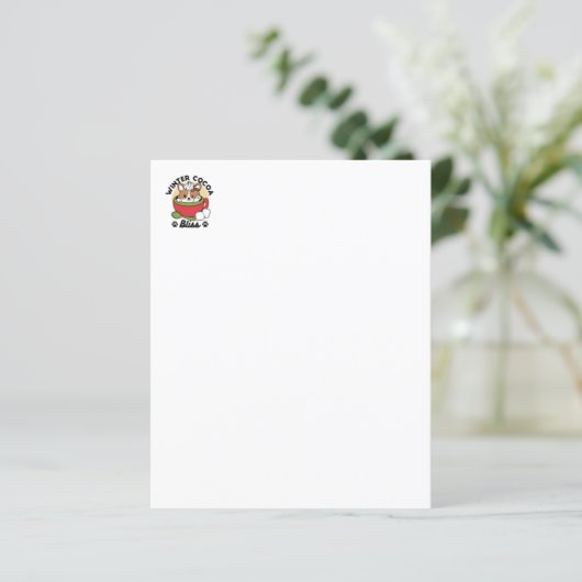 Winter Cocoa Bliss - Cute Hond in Mok Design (Staand voorkant)