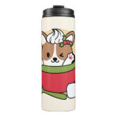 Winter Cocoa Bliss - Schattigee hond in Mok Design (Voorkant)