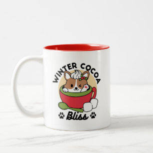 Winter Cocoa Bliss - Schattigee hond in Mok Design