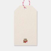 Winter Cocoa Bliss - Schattigee hond in Mok Design Cadeaulabel (Achterkant)